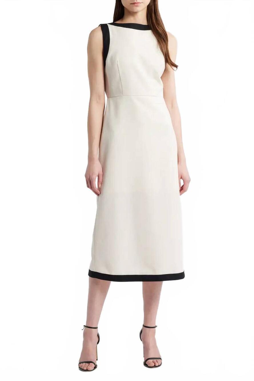 NEW ZOE AND CLAIRE cool girl code linen dress in natural